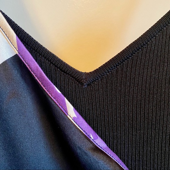 Bebe Asymmetrical Silk Kimono Sleeve Top (XS) - Picture 6 of 6